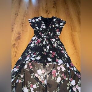 New Look Long Floral Dress With Shorts